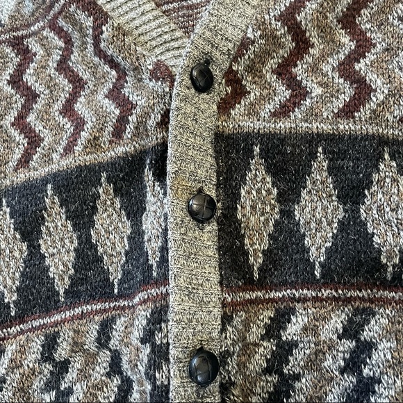 Vintage Woodman Men’s Sweater Cardigan Large 70’s 80’s Wool Made in England - Picture 2 of 6